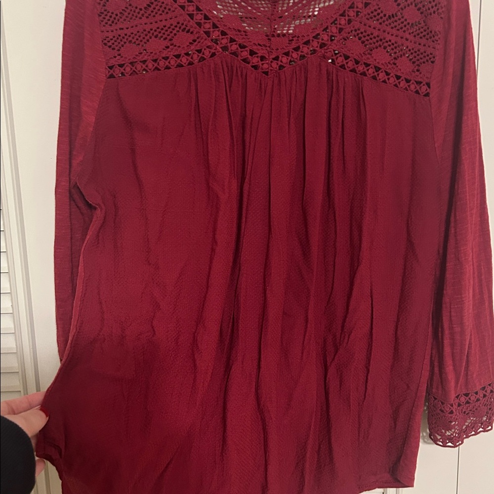 Lucky Brand 3/4 Sleeve Blouse - Picture 8 of 8
